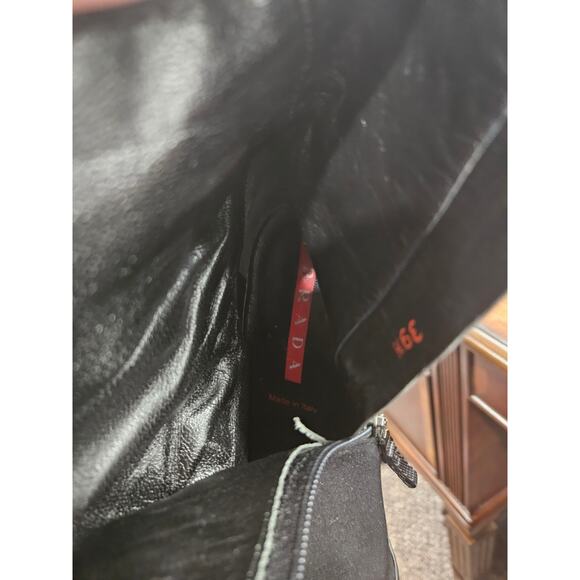 Vintage PRADA Italy Black Nylon Ankle Booties Side Zip Size 39.5 Calzature Donna - Picture 7 of 7